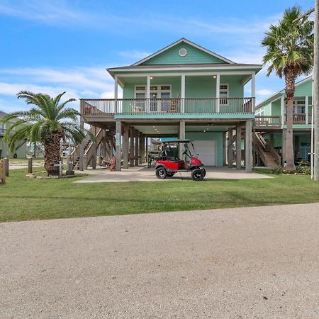 Steps To Beach Golf Cart About Time Beach Retreat Bolivar Peninsula Exteriör bild